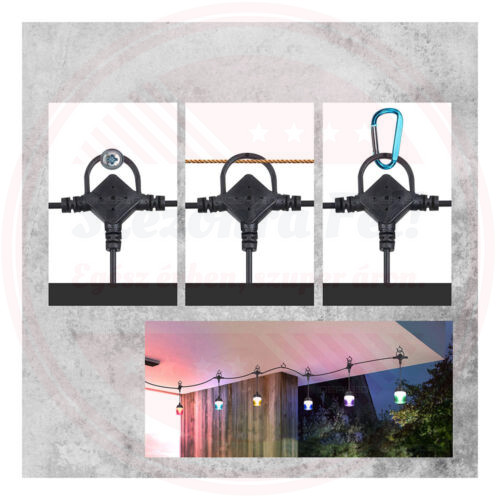 Bluetooth kültéri okos LED égősor színes 9m F12C Bluetooth kültéri okos LED égősor színes 9m F12C