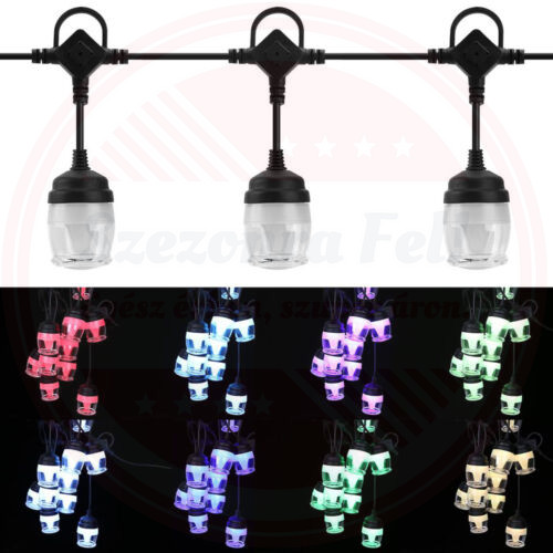 Bluetooth kültéri okos LED égősor színes 9m F12C Bluetooth kültéri okos LED égősor színes 9m F12C