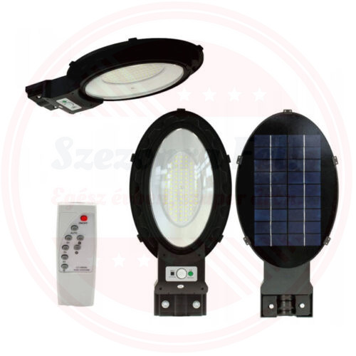 Mozgásérzékelős napelemes utcai LED lámpa távirányítóval 120W teljesítménnyel T924 Mozgásérzékelős napelemes utcai LED lámpa távirányítóval 120W teljesítménnyel T924