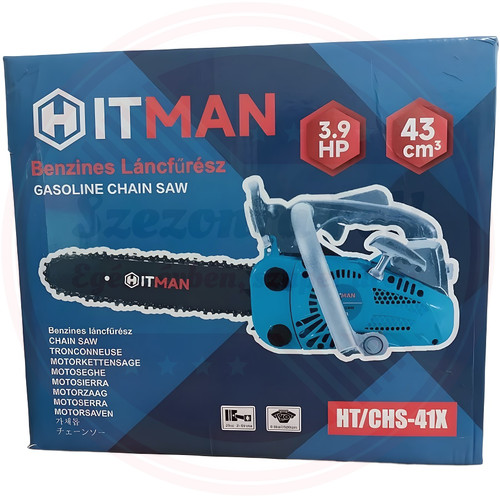 Hitman Egykezes Benzines 14" láncfűrész 3,9 lóerő 43cm3 HT/CHS-41X Hitman Egykezes Benzines 14" láncfűrész 3,9 lóerő 43cm3 HT/CHS-41X