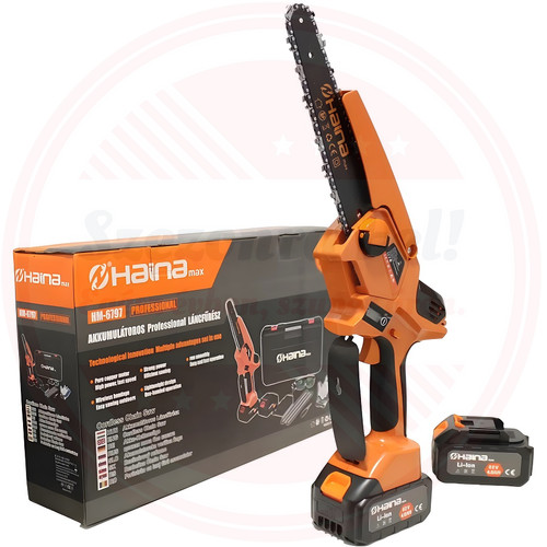 Haina akkumulátoros 8" láncfűrész 2 db akkuval és 3 db lánccal HM-6797