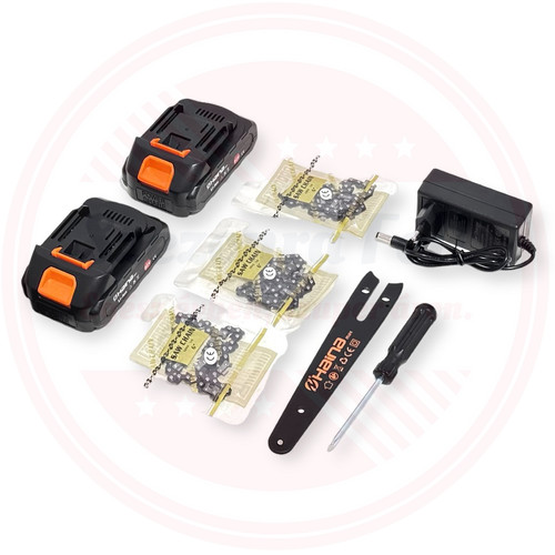 Haina Mini Láncfűrész Automata Olajozás 2db 62V akkuval 2db 6" lánccal HM-6798