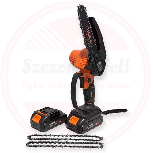 Haina Mini Láncfűrész Automata Olajozás 2db 62V akkuval 2db 6" lánccal HM-6798