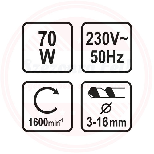 Fúróélező 3-16mm 70W Fúróélező 3-16mm 70W