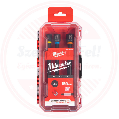 Milwaukee 1/4' HEX Befogású, Mágneses Dugókulcs 150 mm 3 részes - 1 db