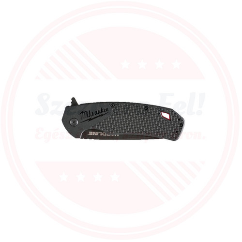 Milwaukee Összecsukható kés sima élű 89 mm, D2 acél, fekete - 1 db Milwaukee Összecsukható kés sima élű 89 mm, D2 acél, fekete - 1 db