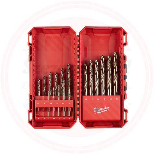Milwaukee Red Cobalt HSS-G Co fémfúró DIN 338 Készlet (19 darab)