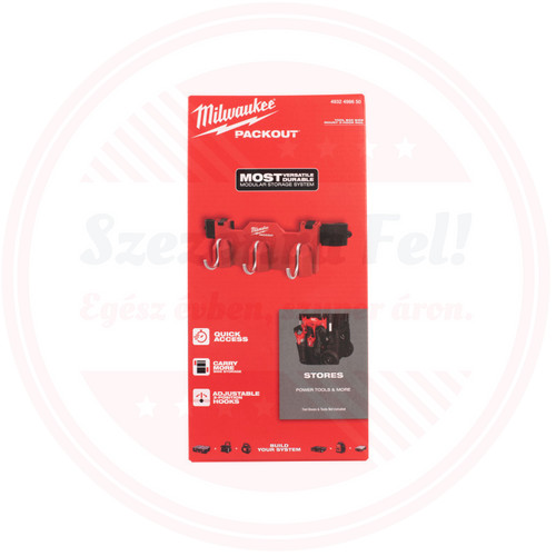 Milwaukee PACKOUT™ Oldalfelszerelés 3 részes kampó - 1 db