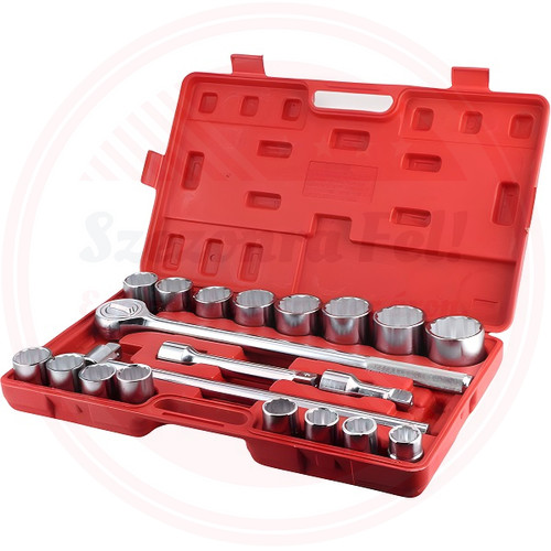 KrafTech 21 Darabos 3/4"-os Meghajtású Króm Dugókulcs Készlet HB-6889