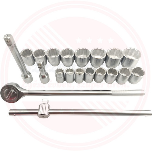 KrafTech 21 Részes 3/4" Meghajtású Ütvecsavarozó Fej Készlet 19-50mm HB-6890