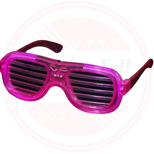 Világító Csíkos Party Szemüveg Pink