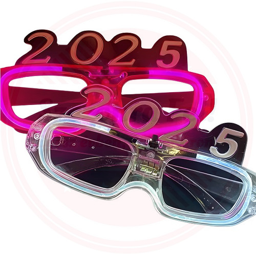 Világító Party Szemüveg 2025 Felirattal Pink