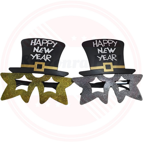 Happy New Year Feliratos Szemüveg Ezüst