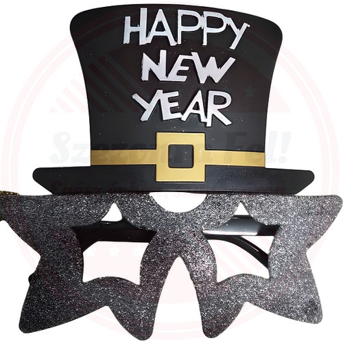 Happy New Year Feliratos Szemüveg Ezüst