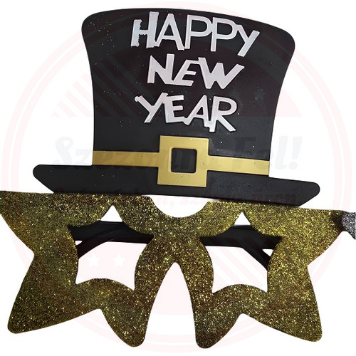 Happy New Year Feliratos Szemüveg Arany