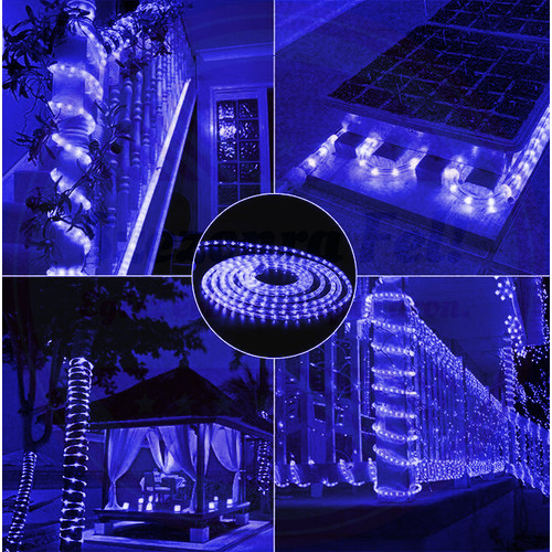LED Fénytömlő VASTAG 10m Kék 8 Program