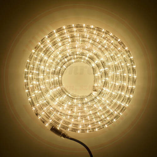 LED Fénytömlő VASTAG 10m Meleg Fehér 8 Program
