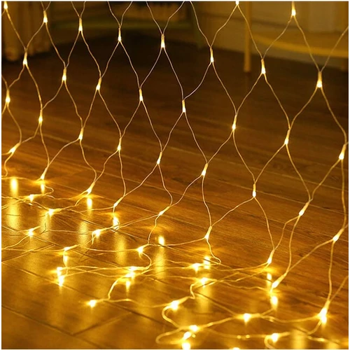 LED Beltéri Háló Fényháló Meleg fehér 1,6m x 1,2m
