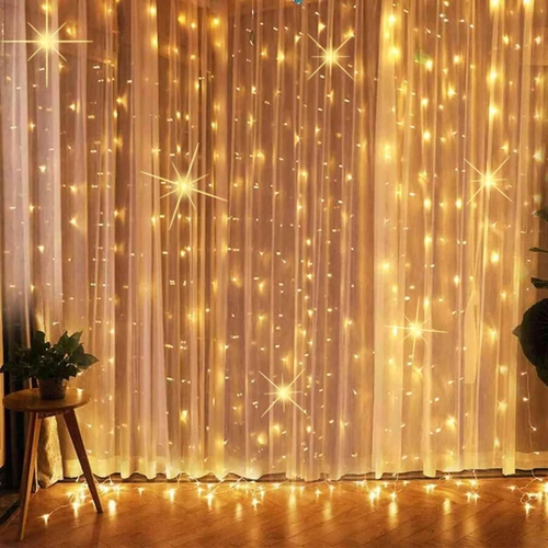 Flash Villogó Fényfüggöny 2mx1,5m Meleg Fehér 240 LED