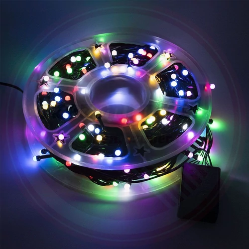 LED minigömb fényfüzér 10m Multikolor