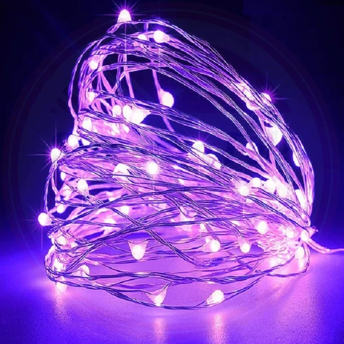 LED elemes fényhuzal 10M vízálló Lila 8 Program