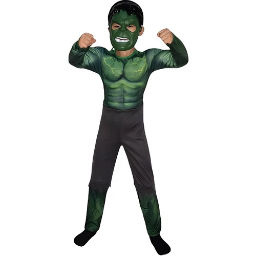 Hulk Marvel Izmosított Gyermek Jelmez Álarccal M-es Méretben-Farsang