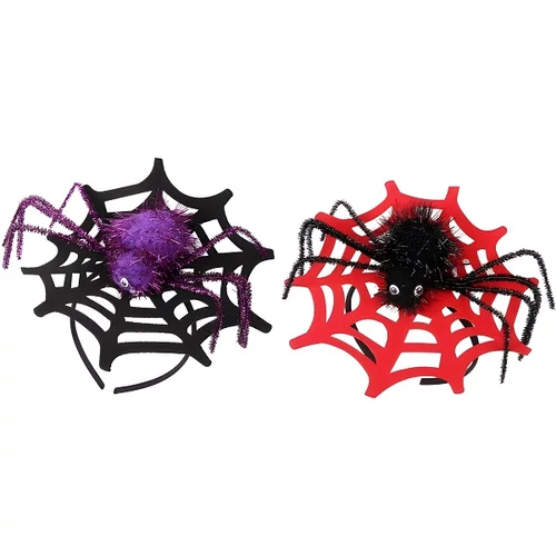 Pókháló Óriás Pókkal Fejpánt Piros Fekete Halloweeni jelmezhez