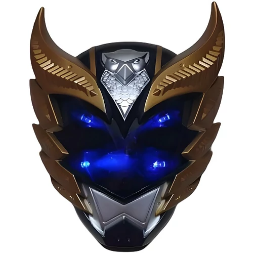 Világítós Power Rangers Arany-Fekete​ Maszk - Halloween, Farsangi jelmezhez