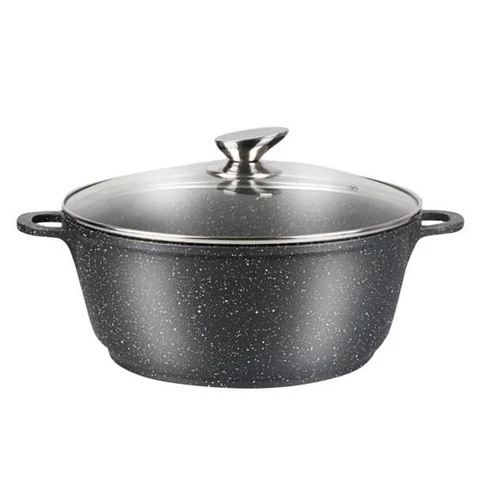 Zurrichberg 32cm márvány bevonatú lábas üveg fedővel szilikon fogantyúval ZBP/7096