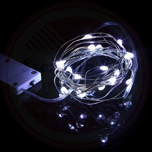 Tündérfény fényhuzal 2m 20 LED Hideg Fehér