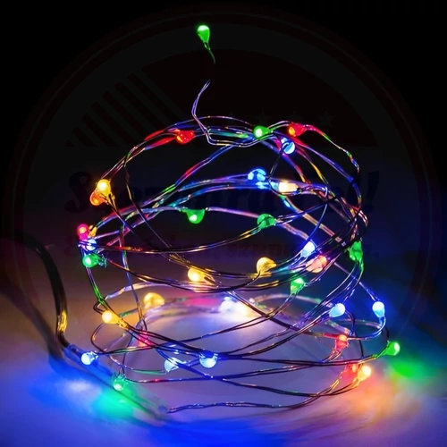 Tündérfény fényhuzal 2m 20 LED SZÍNES