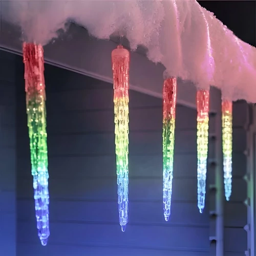 Olvadást imitáló LED jégcsap 30cm Multikolor