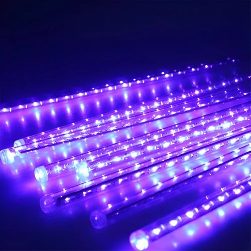 LED Meteor Olvadást imitáló jégcsap 30-50cm Lila