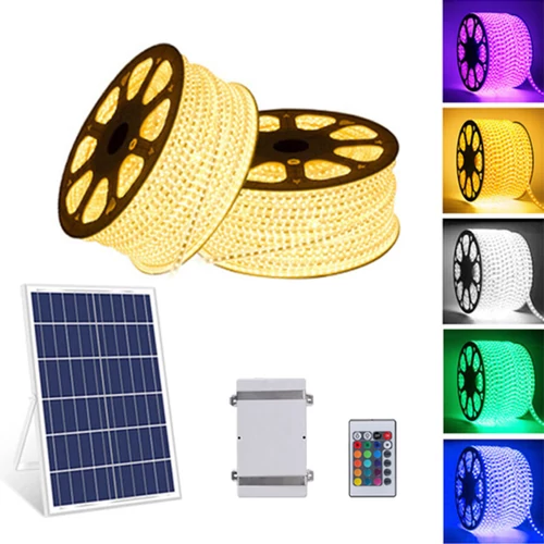 Solar Light Kültéri Napelemes Led Világitás Színes 10m KE-23-288