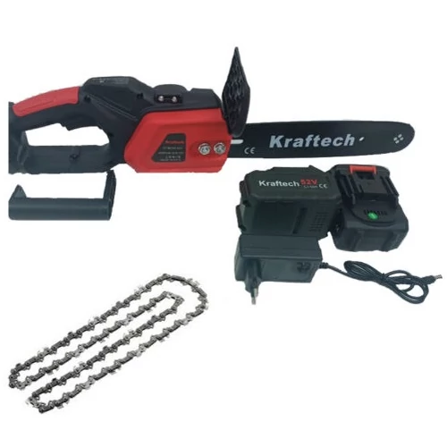 Kraftech Akkumulátoros 14&quot; Láncfűrész 2db akkuval 52V KT/BCHS-52V 