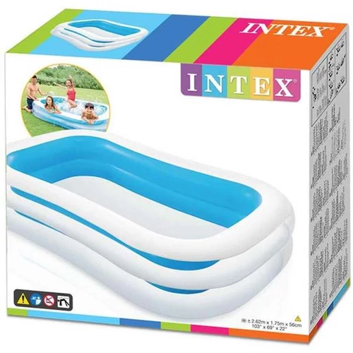 Intex Felfújható családi medence 262x175x56cm-kék-fehér