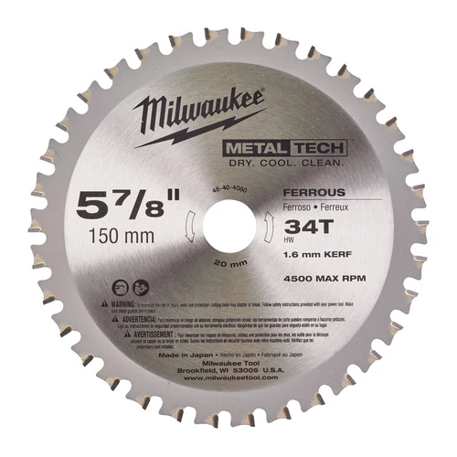 Milwaukee Körfűrészlap gérvágókhoz (Fém) 150x20x1.6x34 1 db
