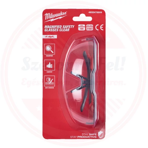 Milwaukee Védőszemüveg Bifokális +1 víztiszta - 1 db