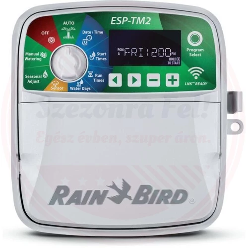 Rain Bird ESP-TM2-6 kültéri időkapcsoló, Wifi ready, 6 körös