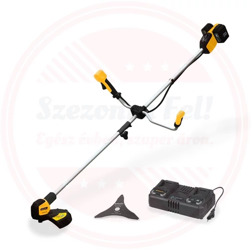 Riwall RABC 2620i SET - akkus fűkasza 2 x 20 V + 2x 4 Ah aku + dupla gyors töltő