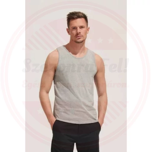 Sols Trikó Justin férfi grey melange XL (100%pamut 150g/m2)