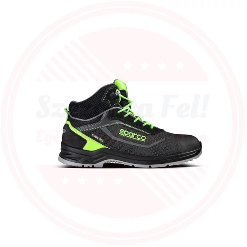 Sparco INDY-He Ranger ESD S3S SR LG Védőbakancs Szürke/zöld 44