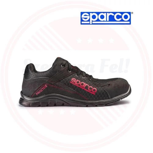 Sparco Practice S1P 40 munkavédelmi cipő fekete-piros