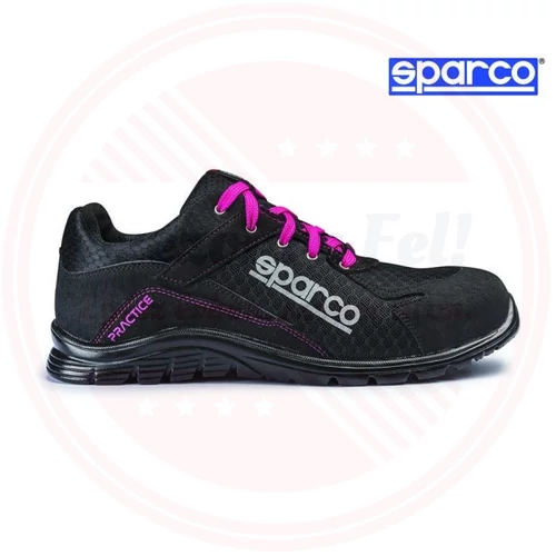 Sparco Practice S1P védőcipő 37 fekete-rózsaszín