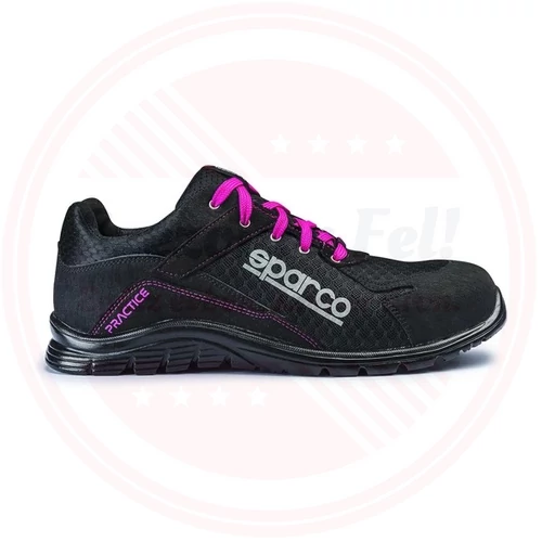 Sparco Practice védőcipő 36 fekete-rózsaszín