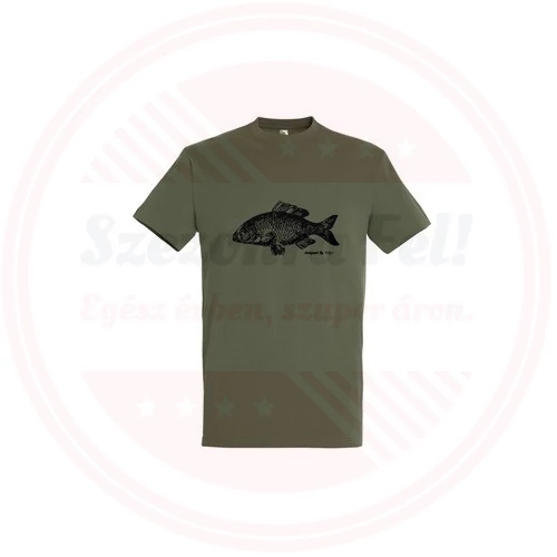 TOP kereknyakú póló ponty mintával, 100% pamut, 190gr/m2, 2XL