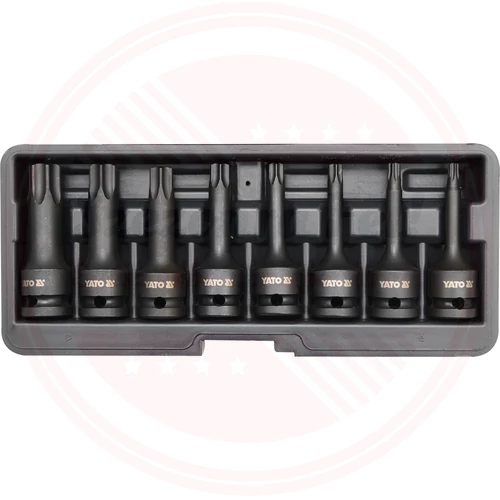 YATO Bit dugókulcs készlet gépi Torx 1/2 col 8 részes T30-T80
