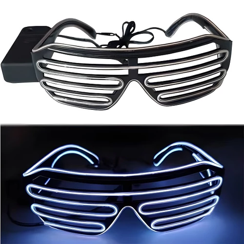 LED Világító Party Szemüveg Fehér