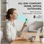 Kép 4/4 - 3 az 1-ben USB tölthető párásító ventilátor – Digitális kijelzős kézi ventilátor