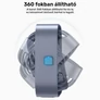 Kép 3/4 - USB asztali ventilátor szürke – 3 sebességes, 360°-ban állítható mini ventilátor